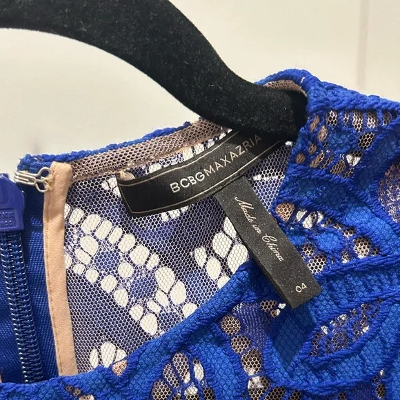 BCBGMAXAZRIA Jillyan Floral Lace Dress Sz 4 - Picture 6 of 8